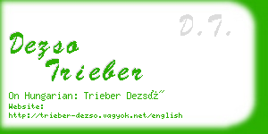 dezso trieber business card